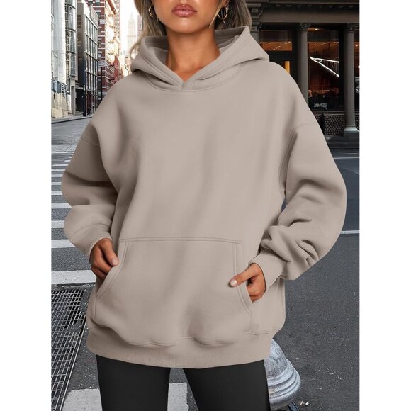 Womens Oversized Hoodie Fleece Sweatshirt Small Fall Winter Casual Pullover - Picture 6 of 6
